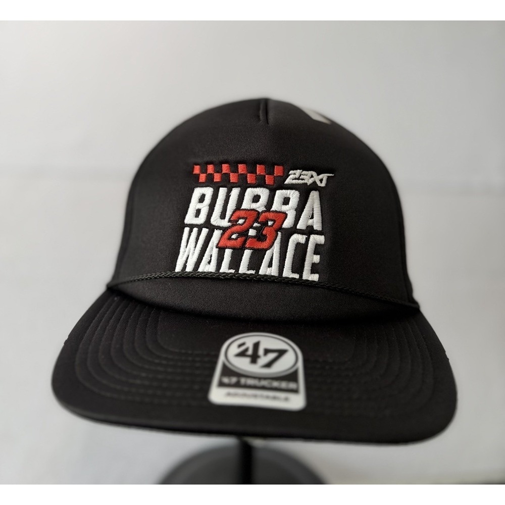'47 Brand Trucker Bubba Wallace Nascar Snapback Hat Cap Black Adjustable
